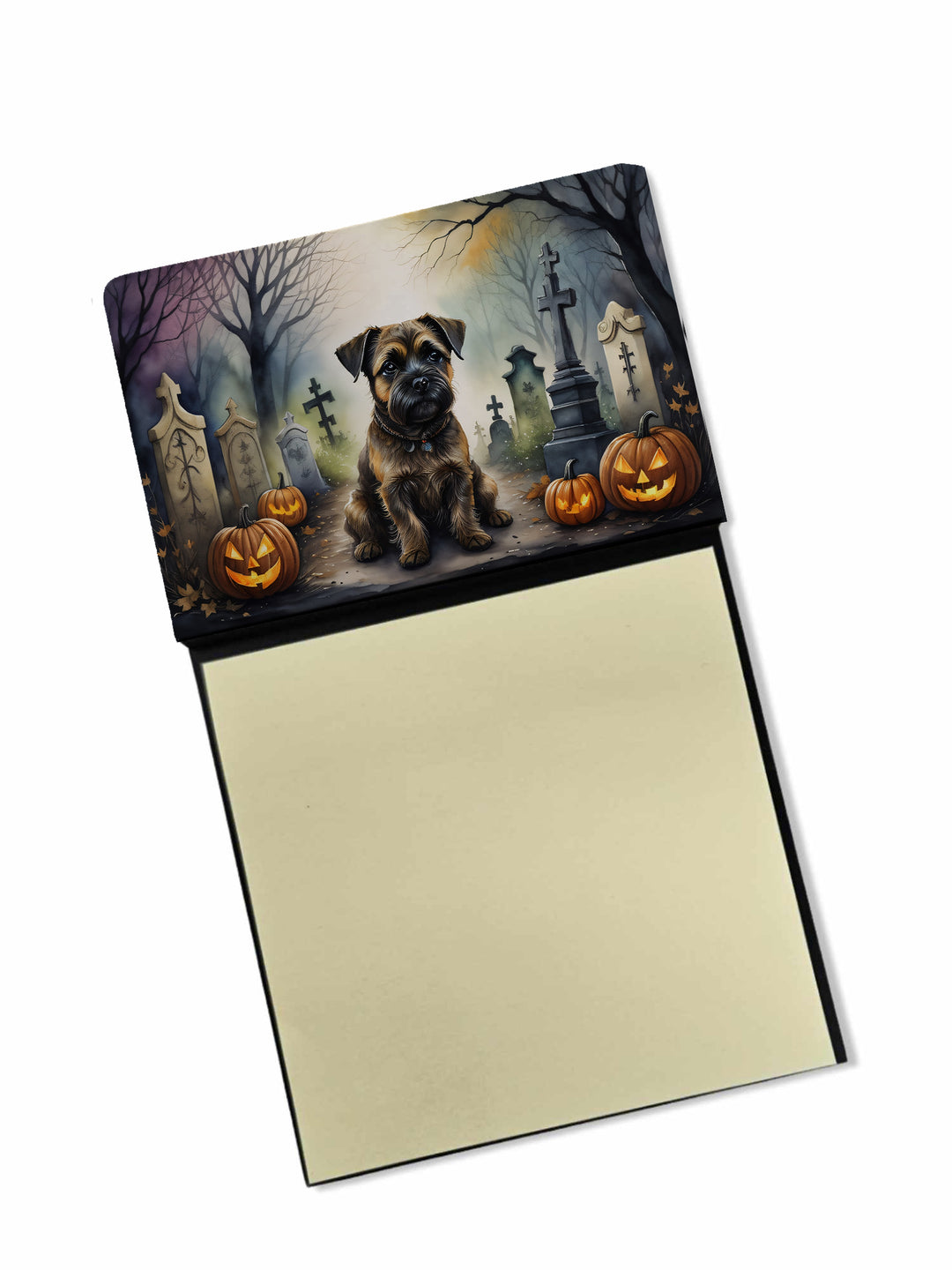 Border Terrier Spooky Halloween Sticky Note Holder Image 1