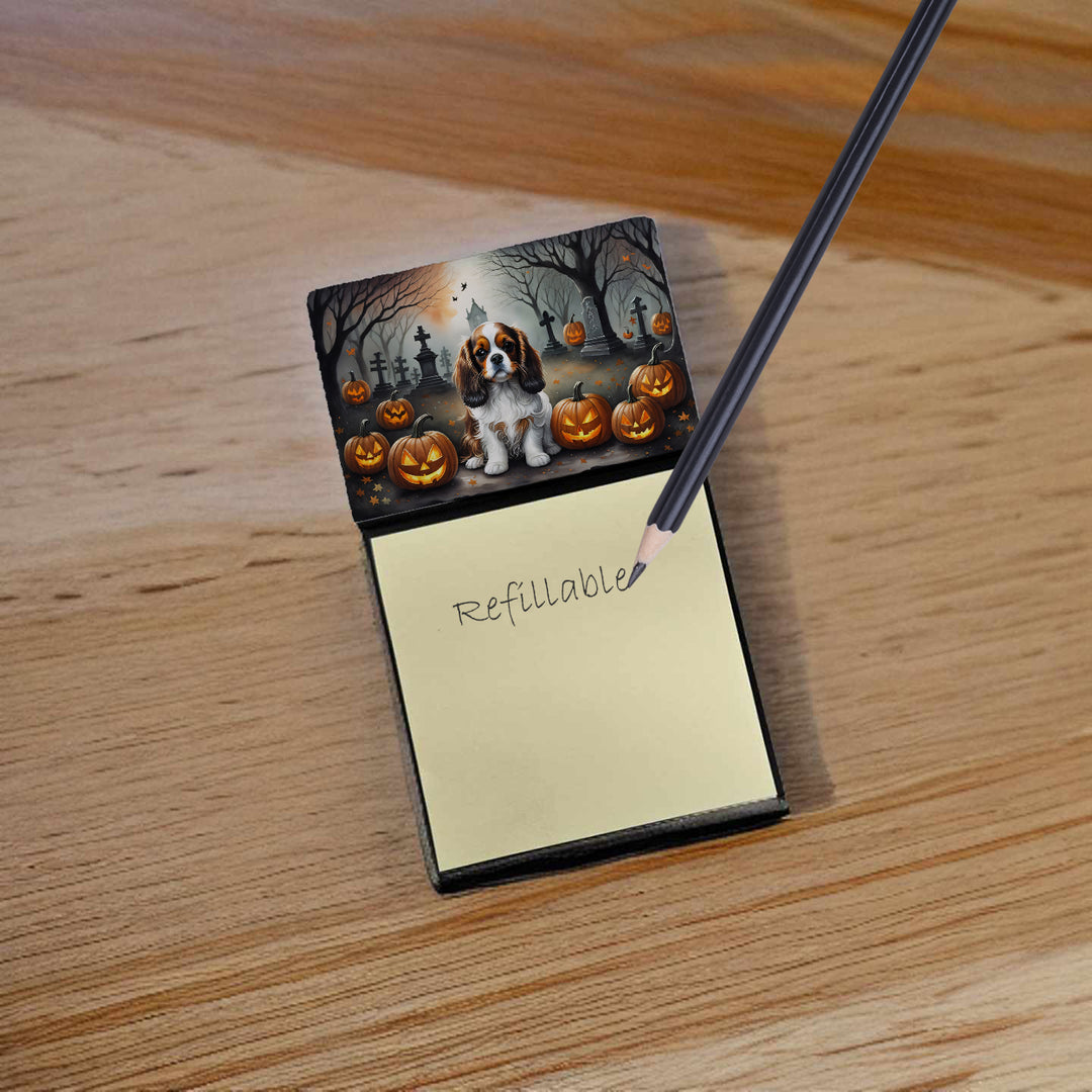 Cavalier Spaniel Spooky Halloween Sticky Note Holder Image 2