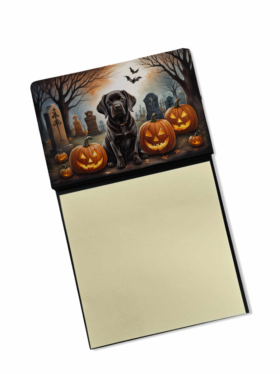 Chocolate Labrador Retriever Spooky Halloween Sticky Note Holder Image 1