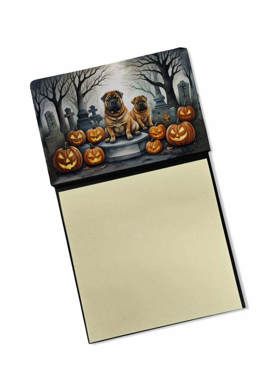 Shar Pei Spooky Halloween Sticky Note Holder Image 1