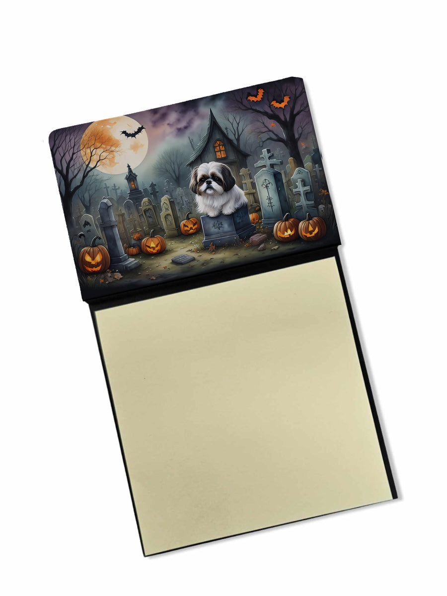 Shih Tzu Spooky Halloween Sticky Note Holder Image 1