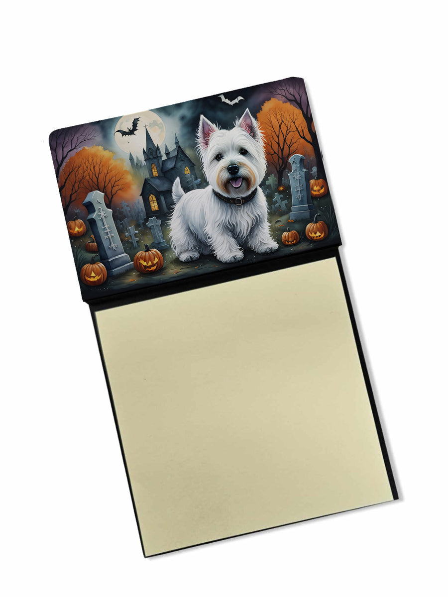 Westie Spooky Halloween Sticky Note Holder Image 1