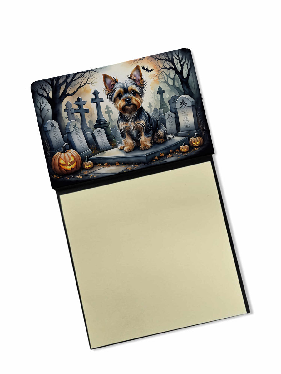 Yorkshire Terrier Spooky Halloween Sticky Note Holder Image 1