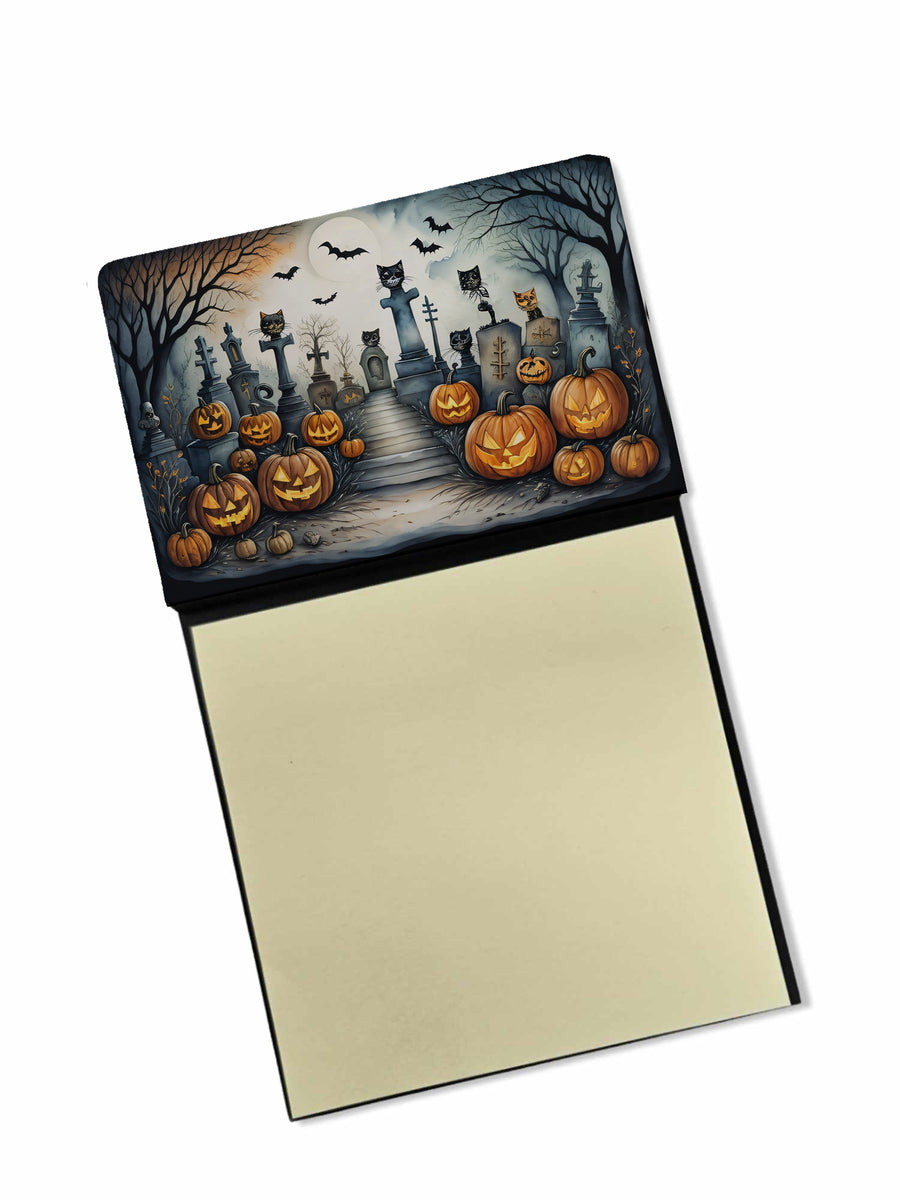 Cat Cemetery Spooky Halloween Sticky Note Holder Image 1