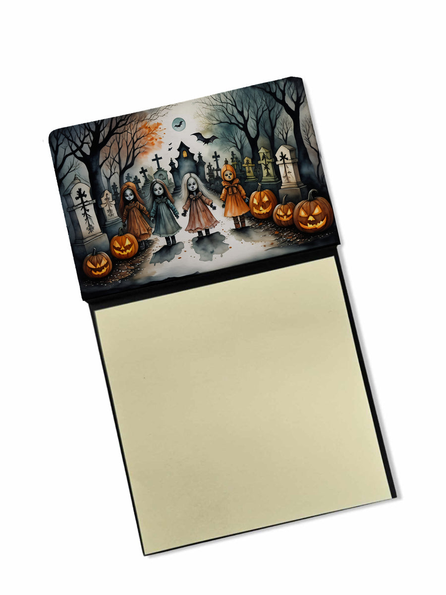 Creepy Dolls Spooky Halloween Sticky Note Holder Image 1
