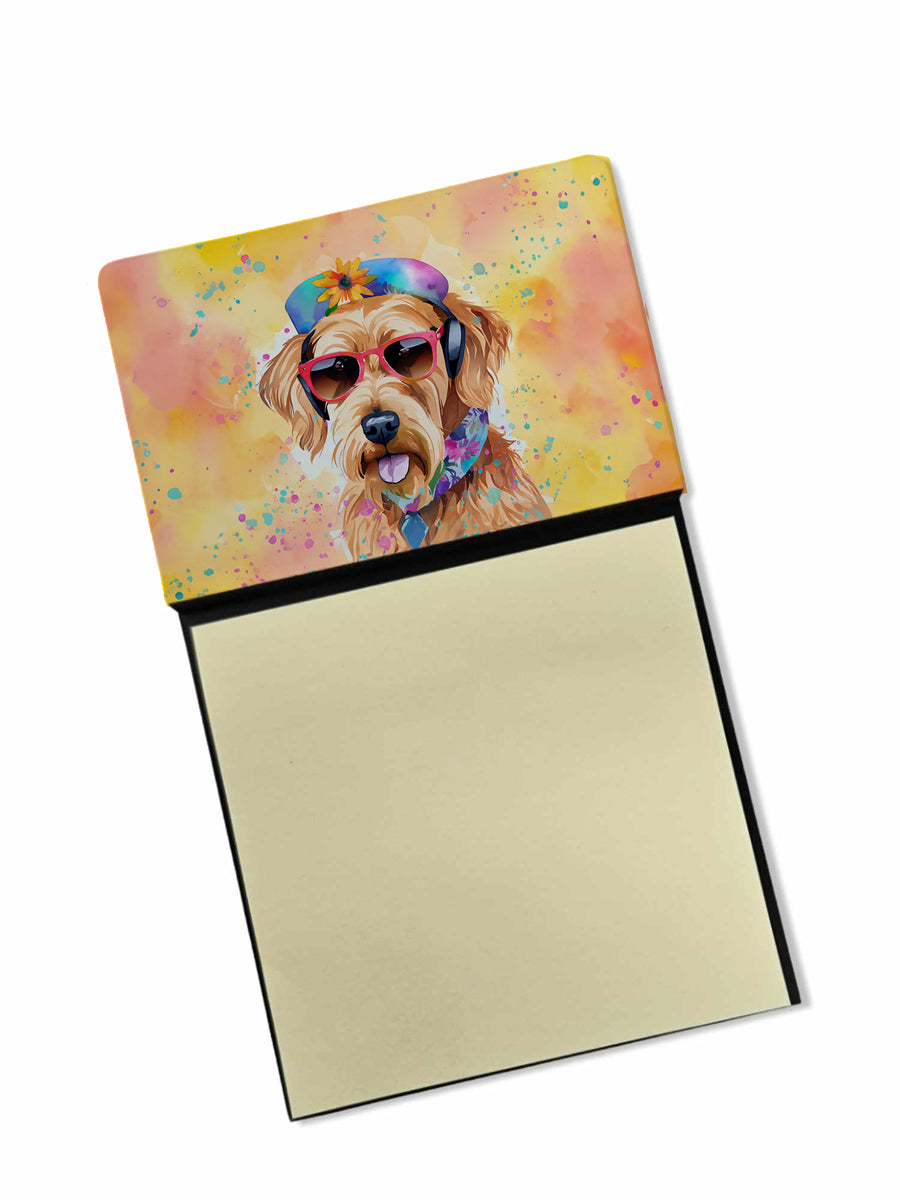 Airedale Terrier Hippie Dawg Sticky Note Holder Image 1