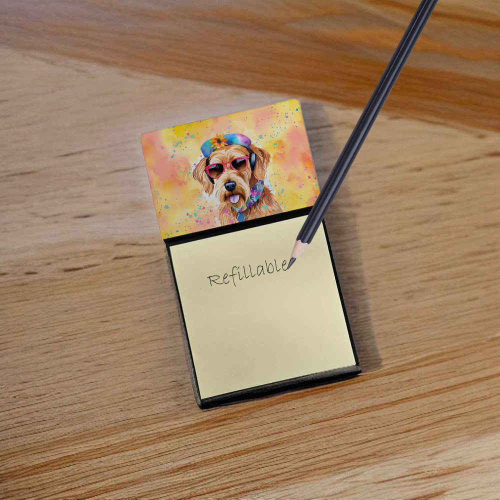 Airedale Terrier Hippie Dawg Sticky Note Holder Image 2