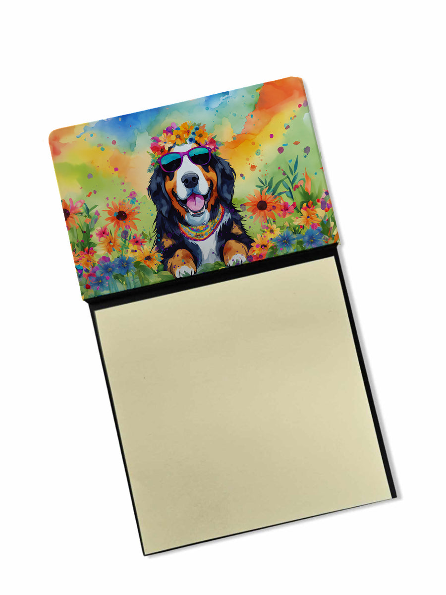 Bernese Mountain Dog Hippie Dawg Sticky Note Holder Image 1