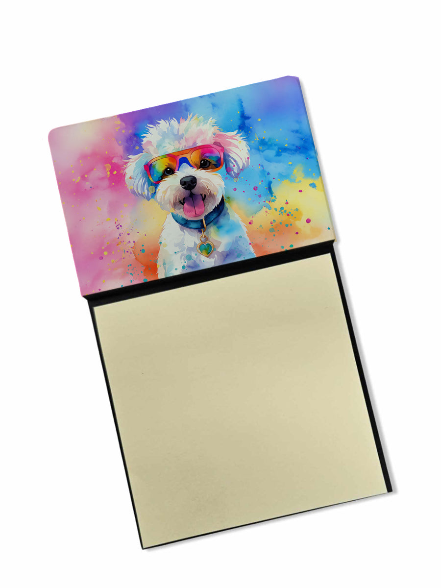 Bichon Frise Hippie Dawg Sticky Note Holder Image 1