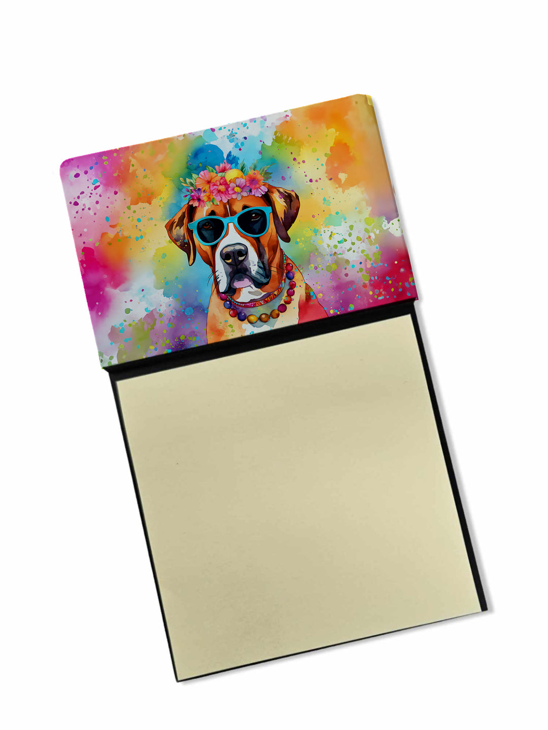 Boxer Hippie Dawg Sticky Note Holder Image 1