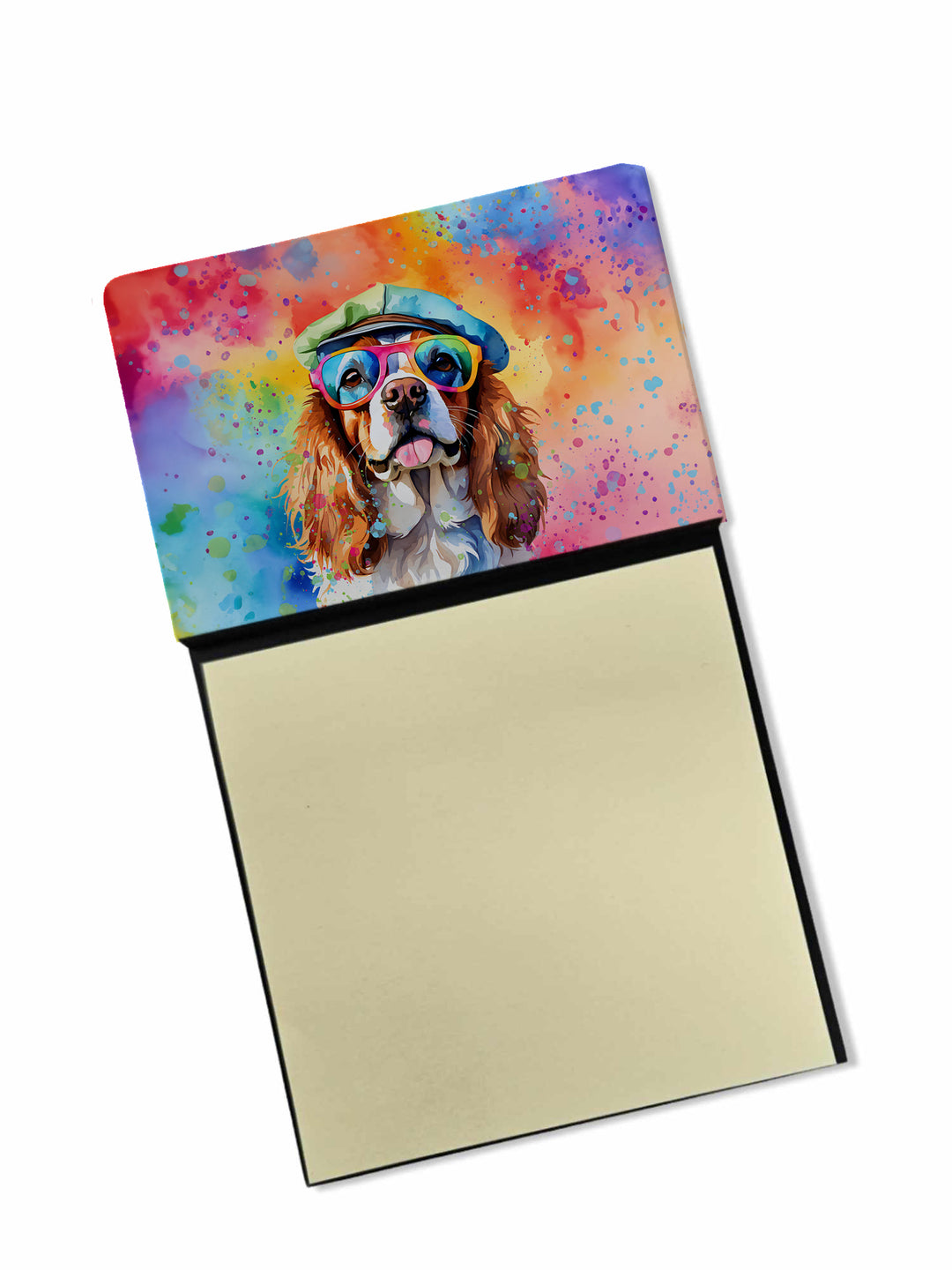 Cavalier Spaniel Hippie Dawg Sticky Note Holder Image 1