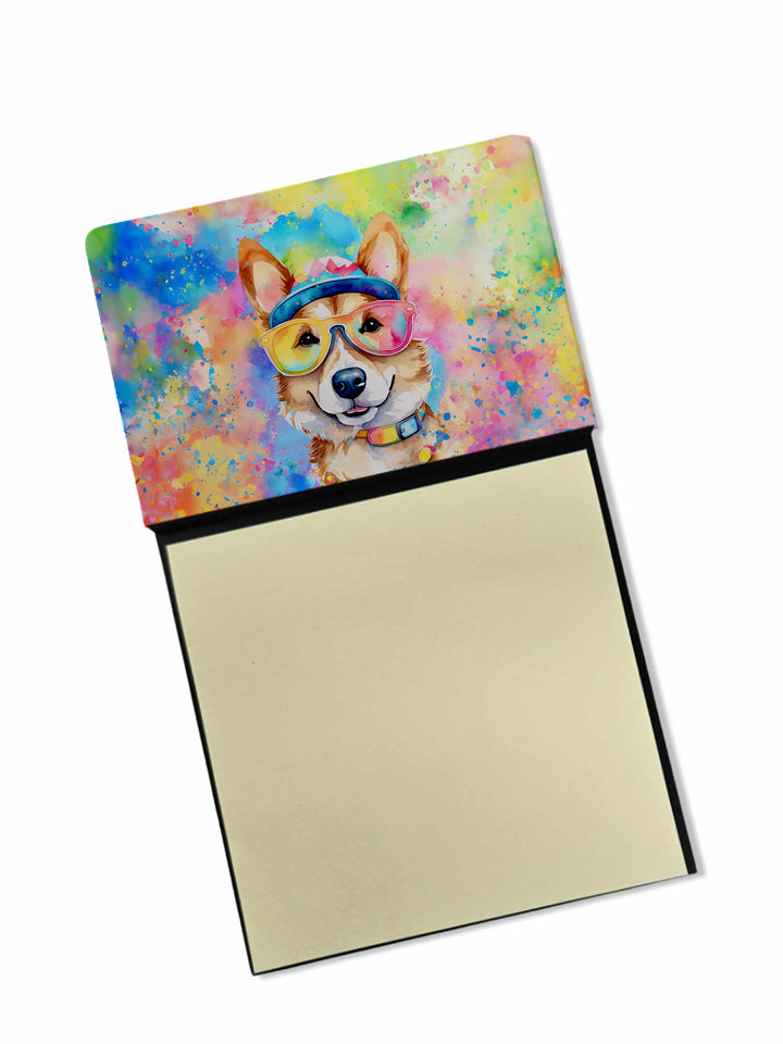 Corgi Hippie Dawg Sticky Note Holder Image 1