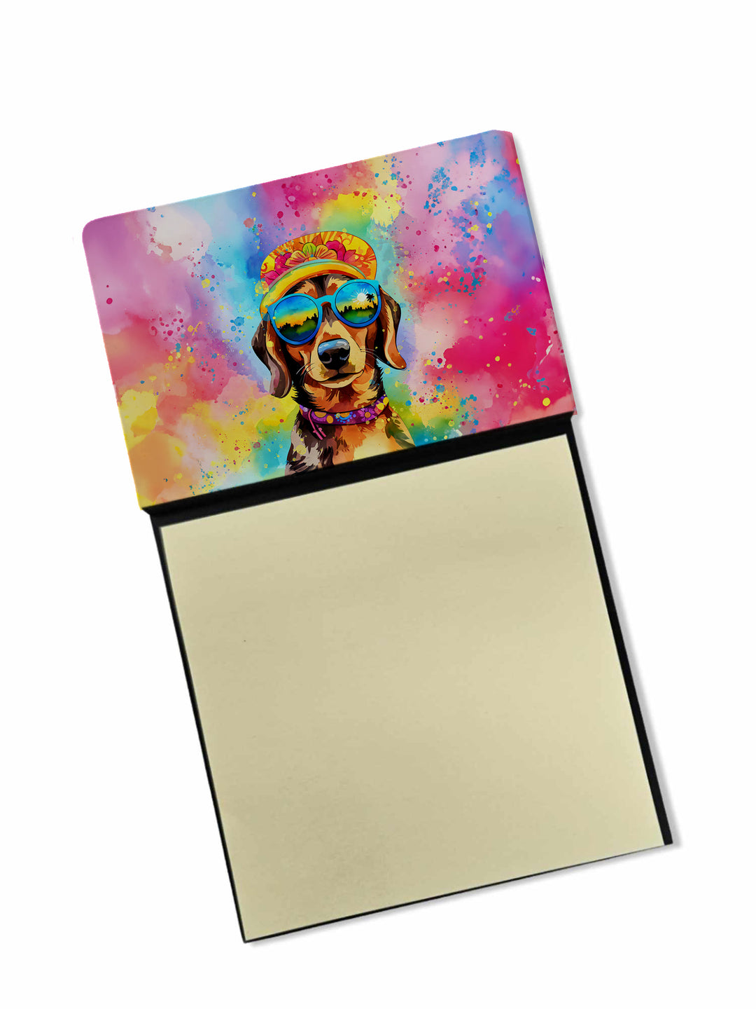 Dachshund Hippie Dawg Sticky Note Holder Image 1