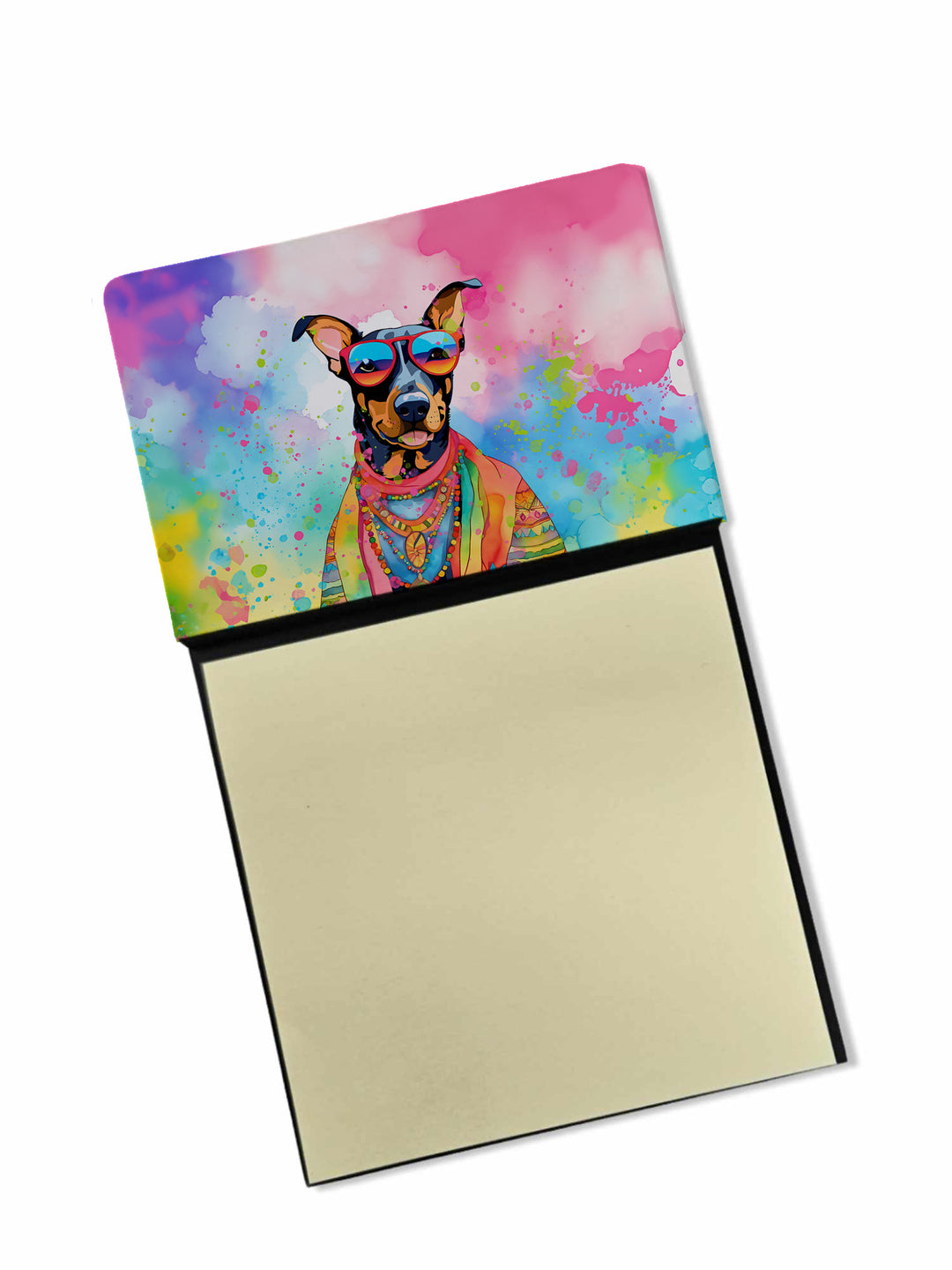 Doberman Pinscher Hippie Dawg Sticky Note Holder Image 1