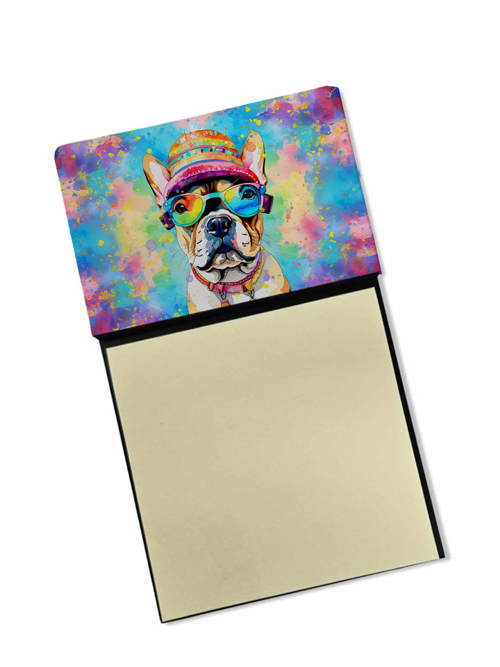 French Bulldog Hippie Dawg Sticky Note Holder Image 1
