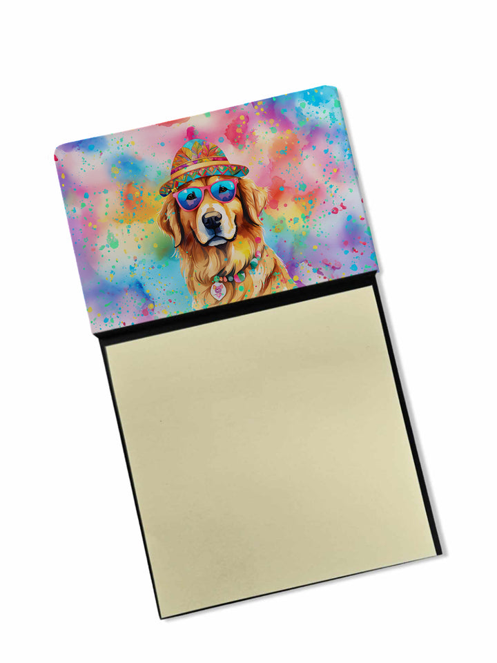 Golden Retriever Hippie Dawg Sticky Note Holder Image 1