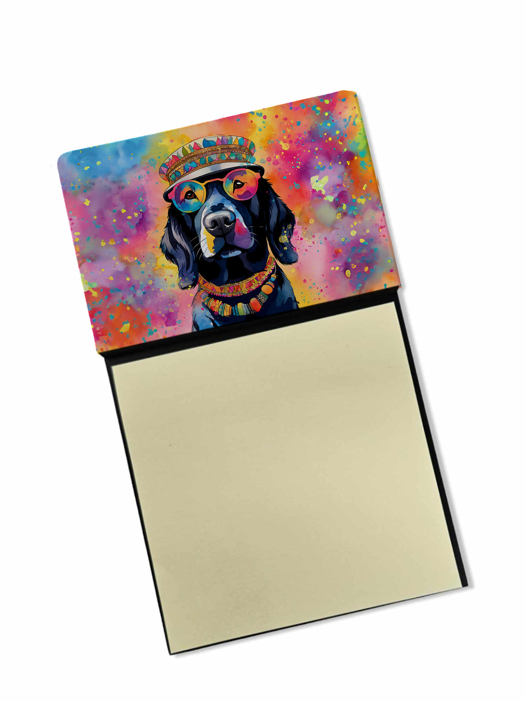 Black Labrador Hippie Dawg Sticky Note Holder Image 1
