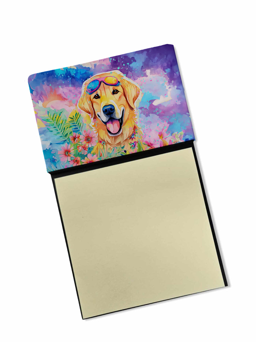 Yellow Labrador Hippie Dawg Sticky Note Holder Image 1