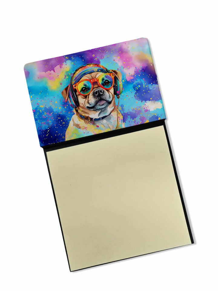 Pug Hippie Dawg Sticky Note Holder Image 1