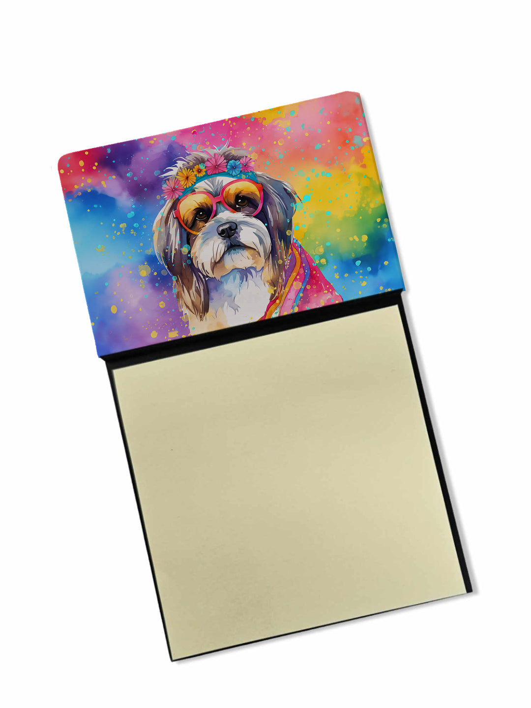 Shih Tzu Hippie Dawg Sticky Note Holder Image 1