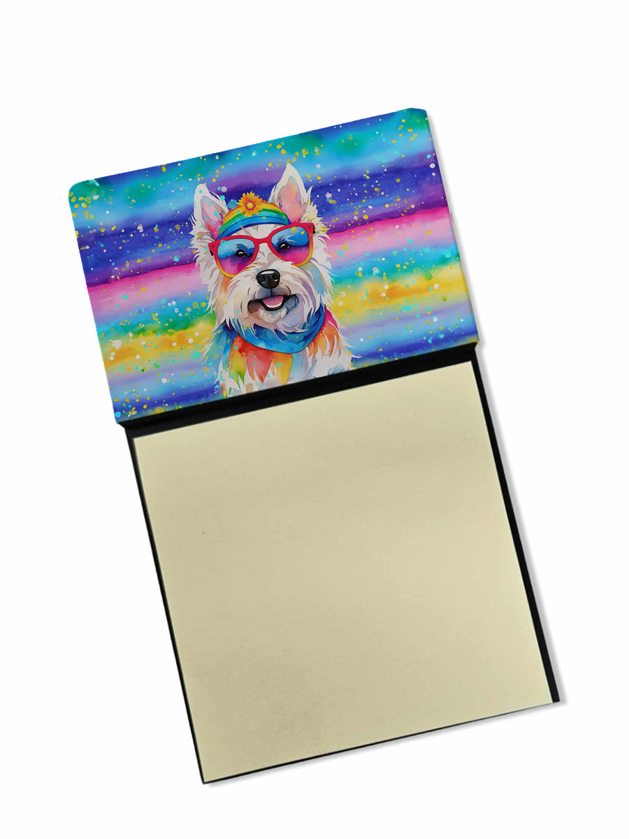 Westie Hippie Dawg Sticky Note Holder Image 1