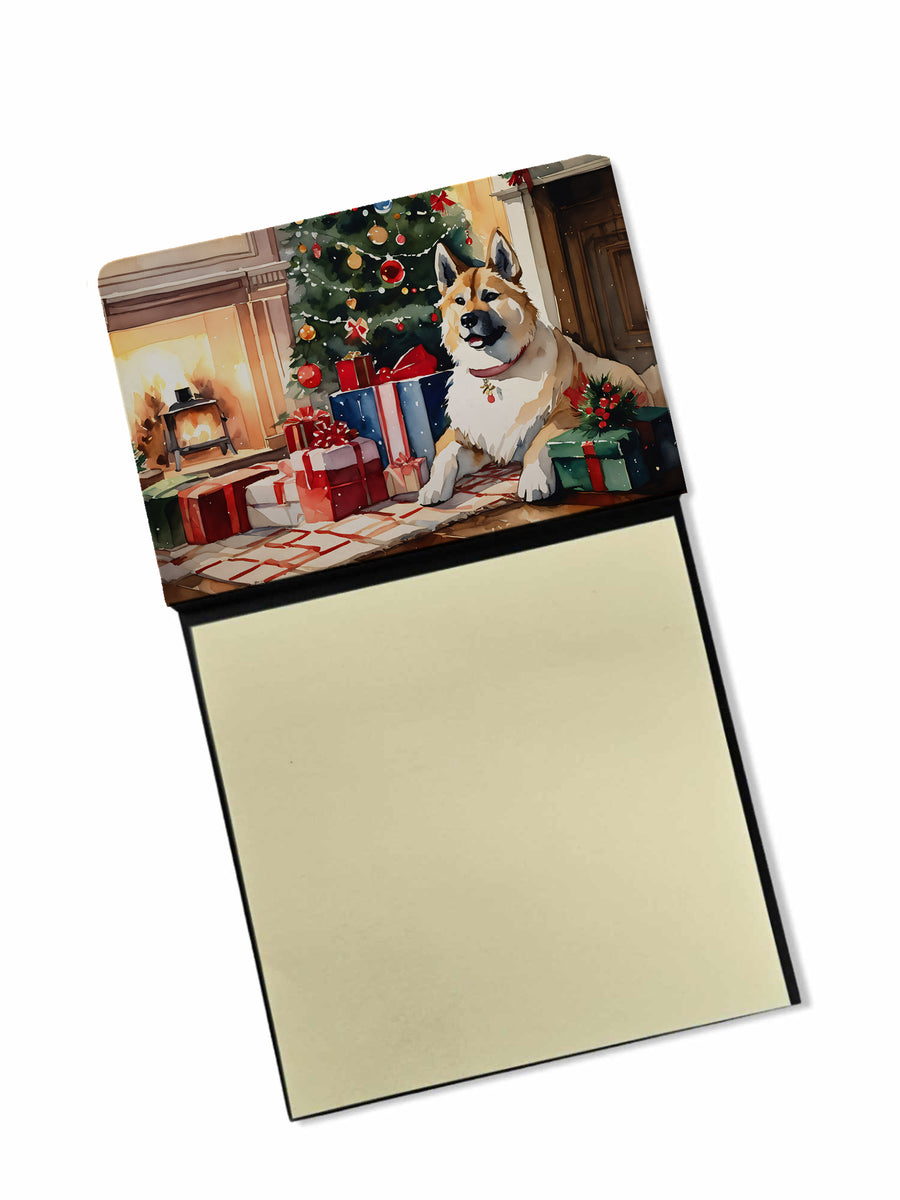 Akita Cozy Christmas Sticky Note Holder Image 1