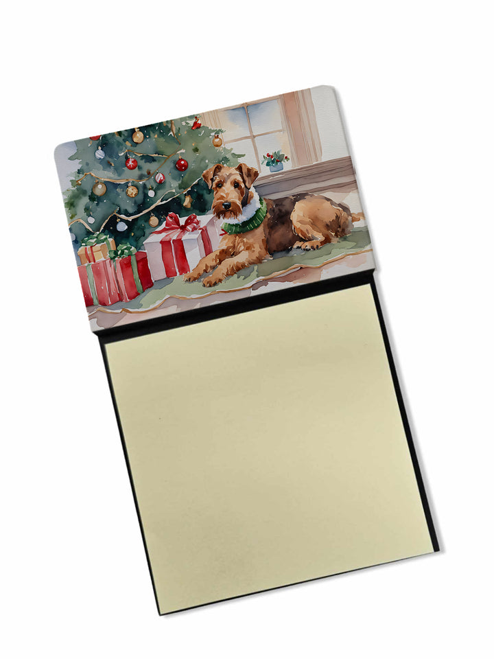 Airedale Terrier Cozy Christmas Sticky Note Holder Image 1