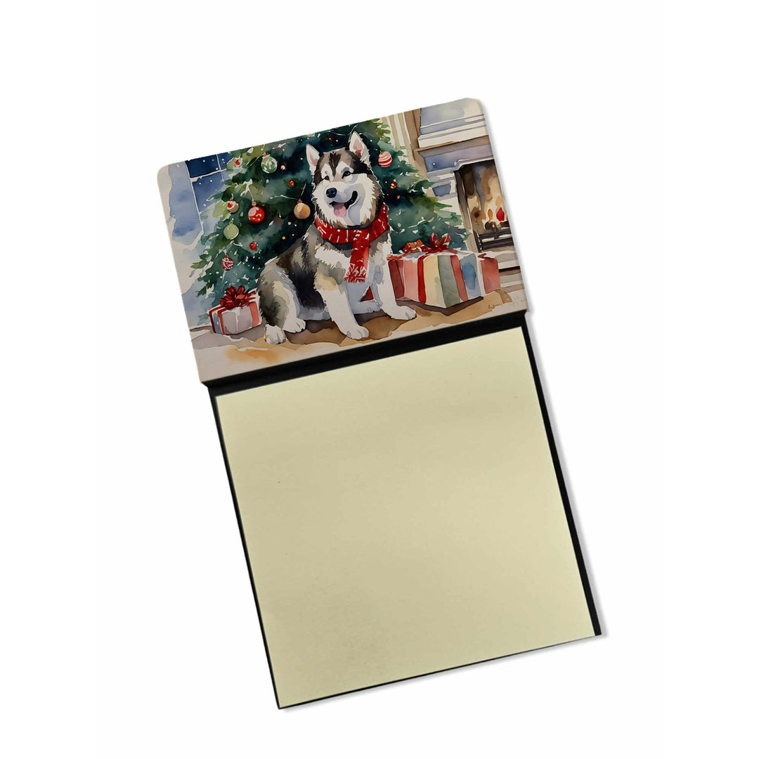 Alaskan Malamute Cozy Christmas Sticky Note Holder Image 1