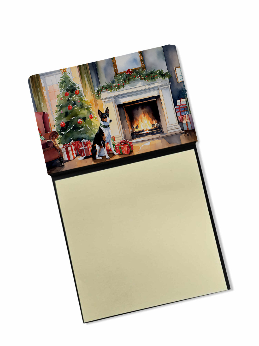 Basenji Cozy Christmas Sticky Note Holder Image 1