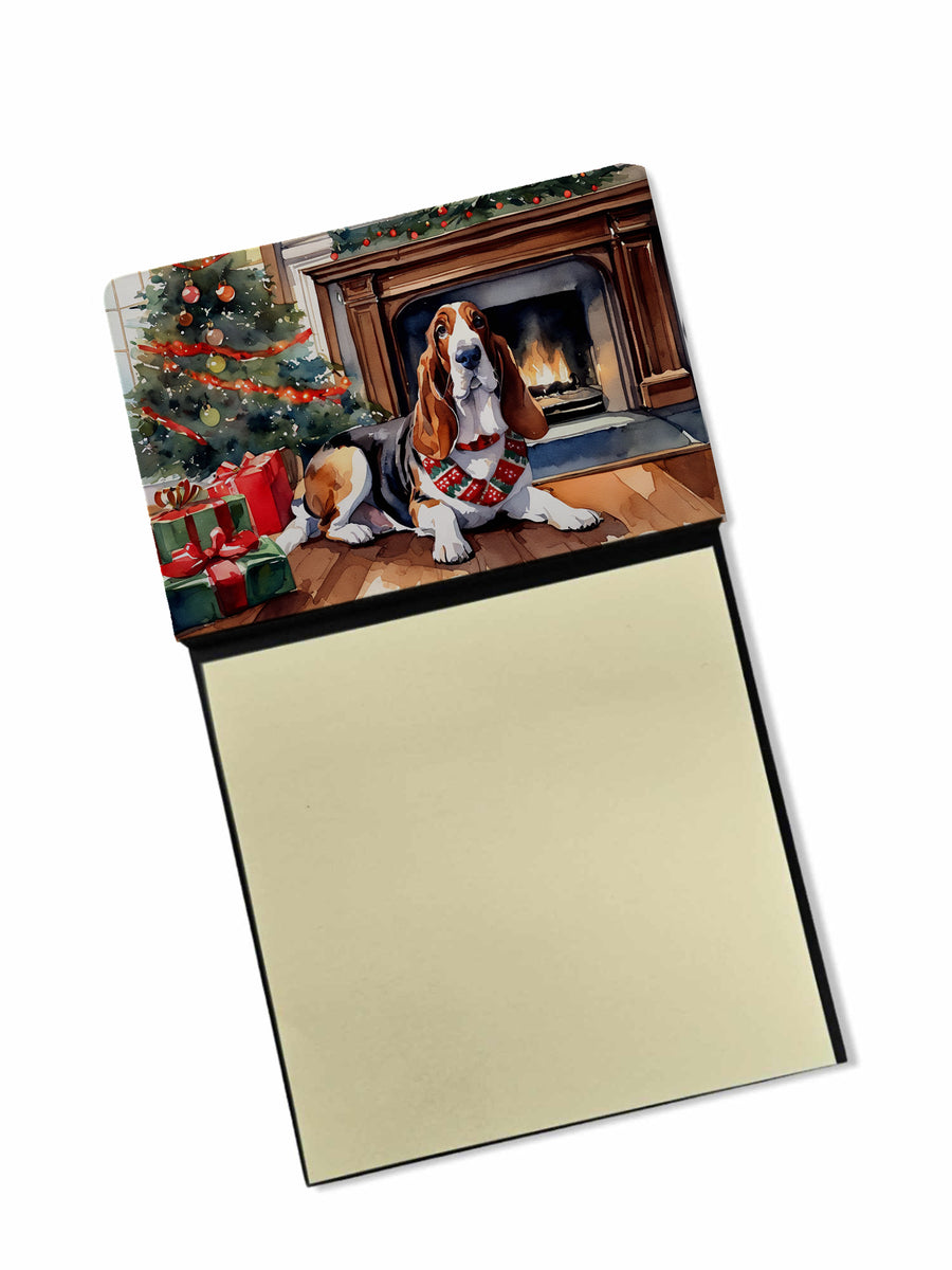 Basset Hound Cozy Christmas Sticky Note Holder Image 1