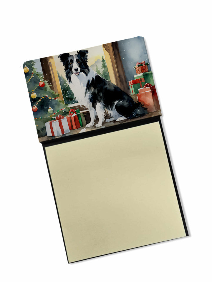 Border Collie Cozy Christmas Sticky Note Holder Image 1