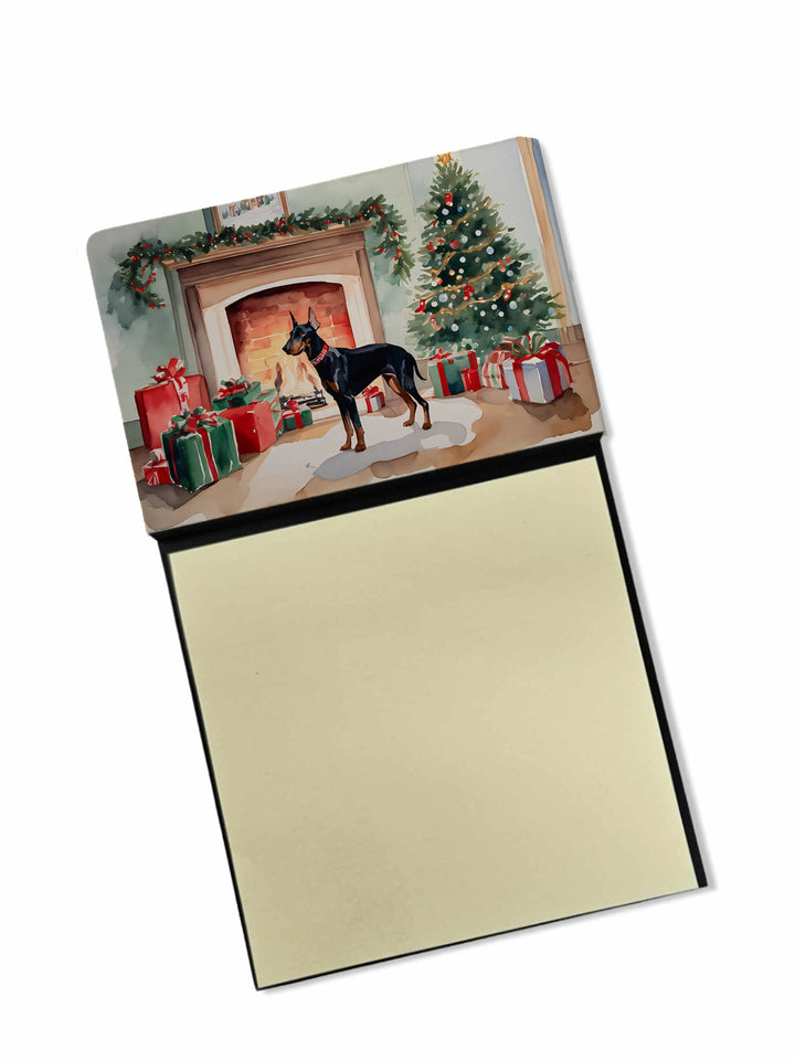 Doberman Pinscher Cozy Christmas Sticky Note Holder Image 1