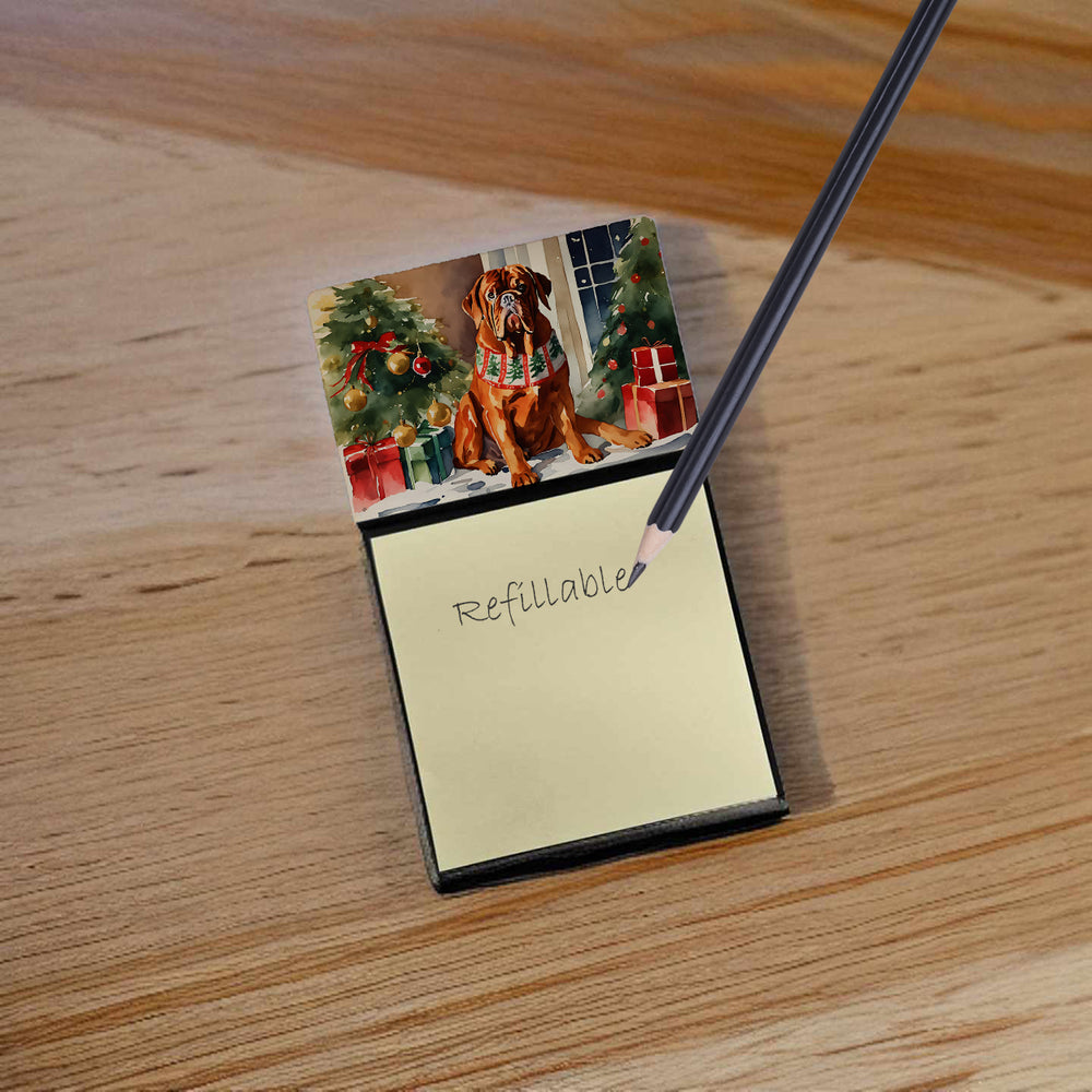 Dogue de Bordeaux Cozy Christmas Sticky Note Holder Image 2