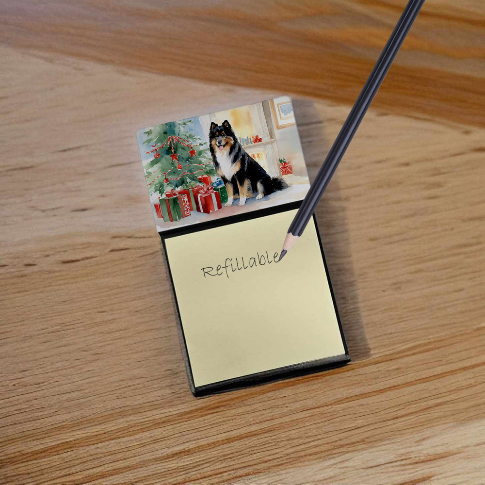 Finnish Lapphund Cozy Christmas Sticky Note Holder Image 2