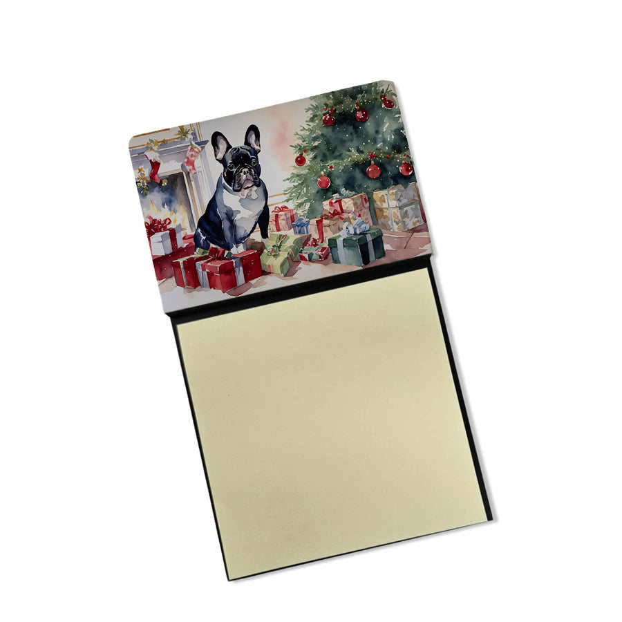 French Bulldog Cozy Christmas Sticky Note Holder Image 1