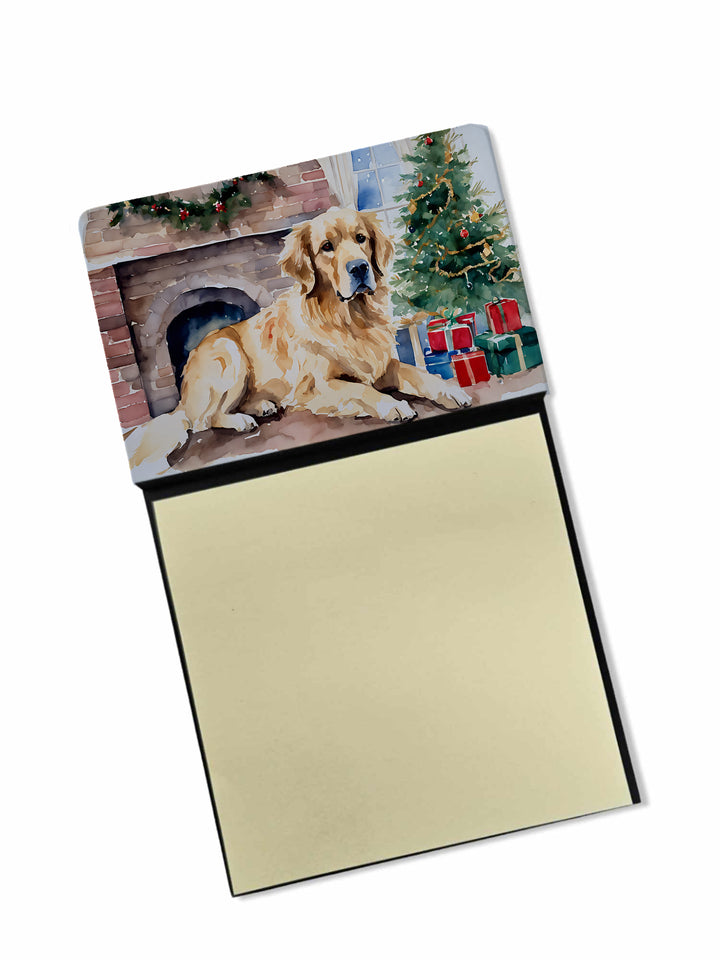 Golden Retriever Cozy Christmas Sticky Note Holder Image 1