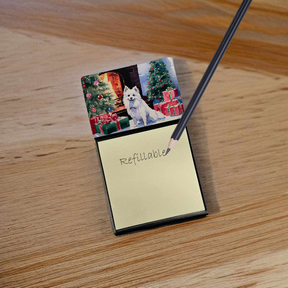Japanese Spitz Cozy Christmas Sticky Note Holder Image 2