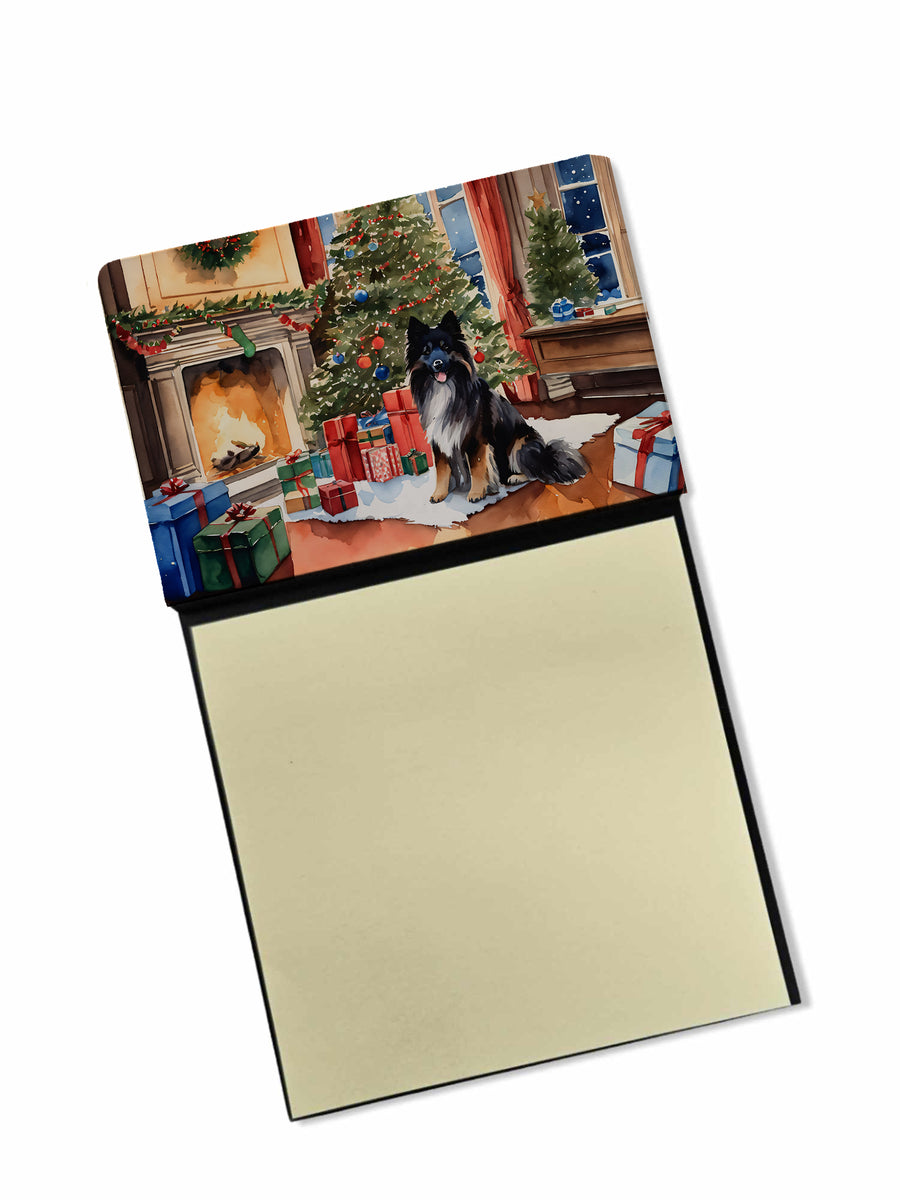 Keeshond Cozy Christmas Sticky Note Holder Image 1