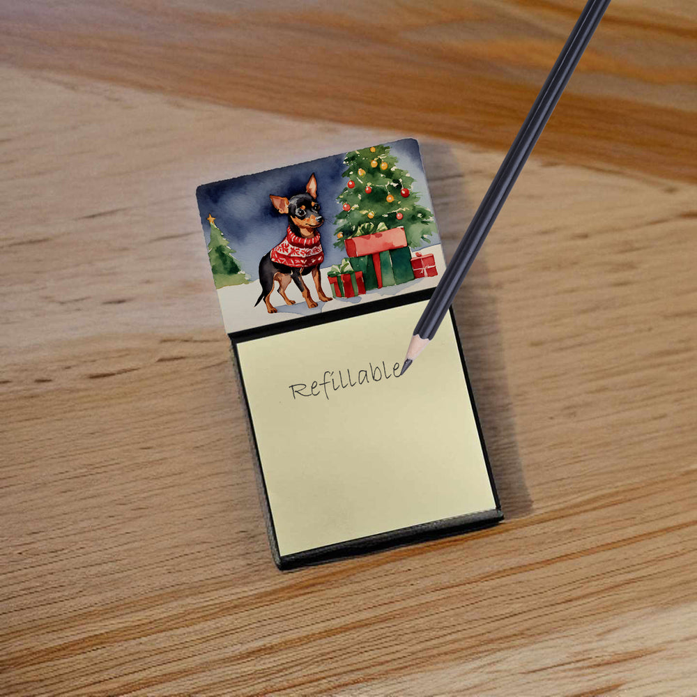 Miniature Pinscher Cozy Christmas Sticky Note Holder Image 2