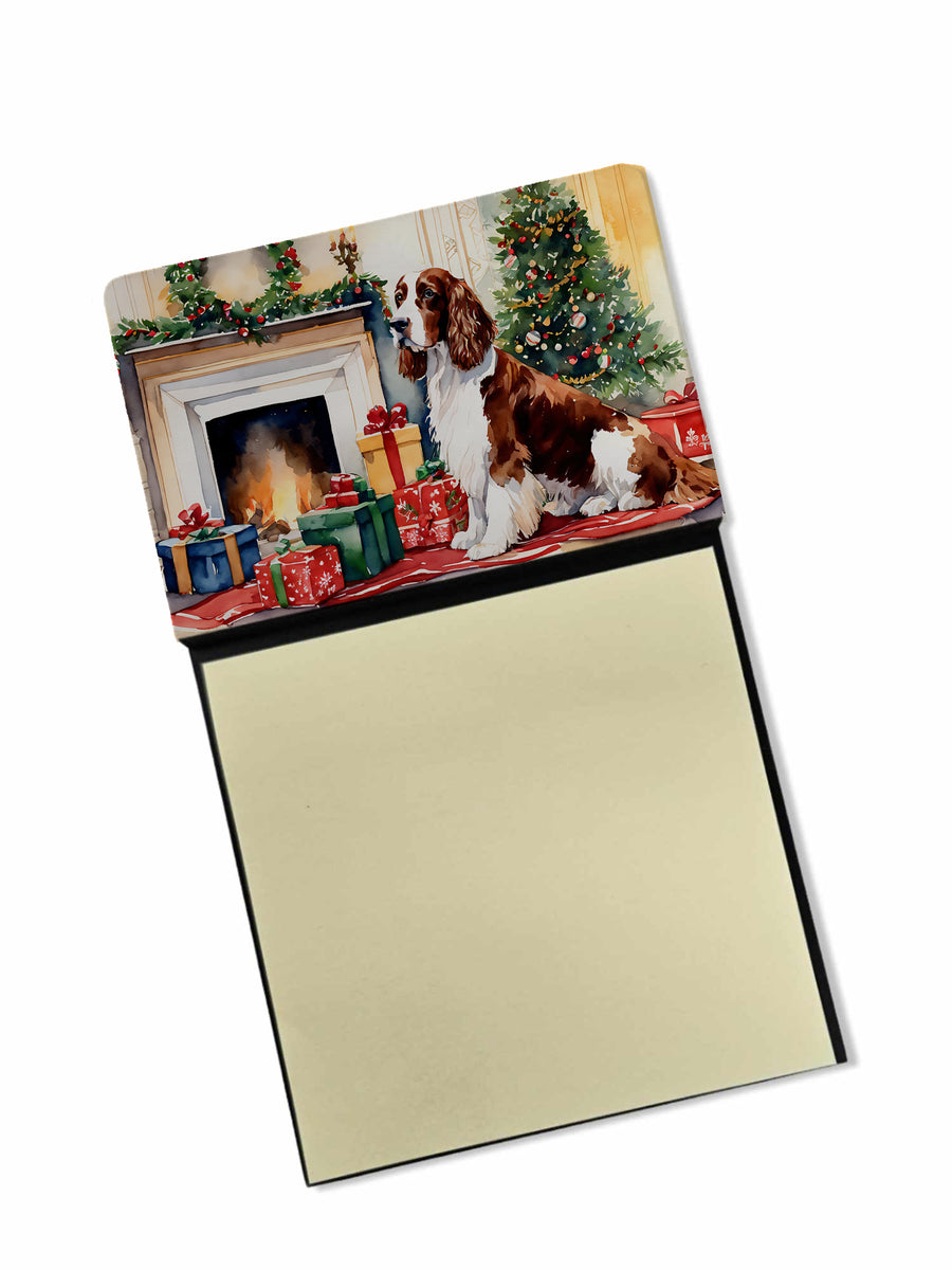 Welsh Springer Spaniel Cozy Christmas Sticky Note Holder Image 1