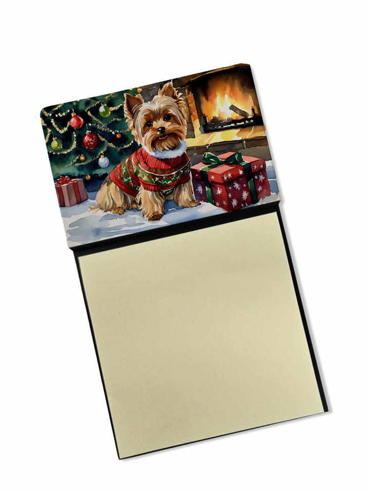 Yorkshire Terrier Cozy Christmas Sticky Note Holder Image 1