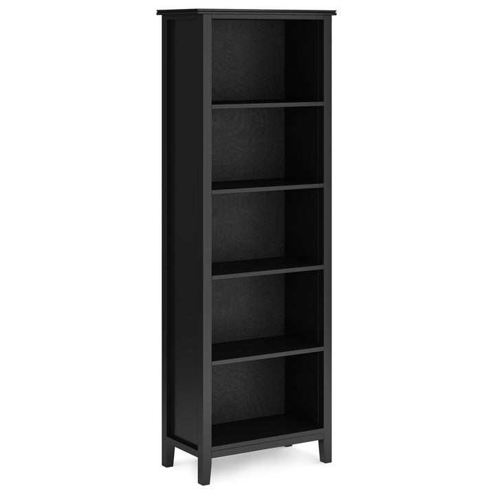 Artisan 5 Shelf Bookcase Solid Wood Adjustable Height 72 Inch Contemporary Design Image 1