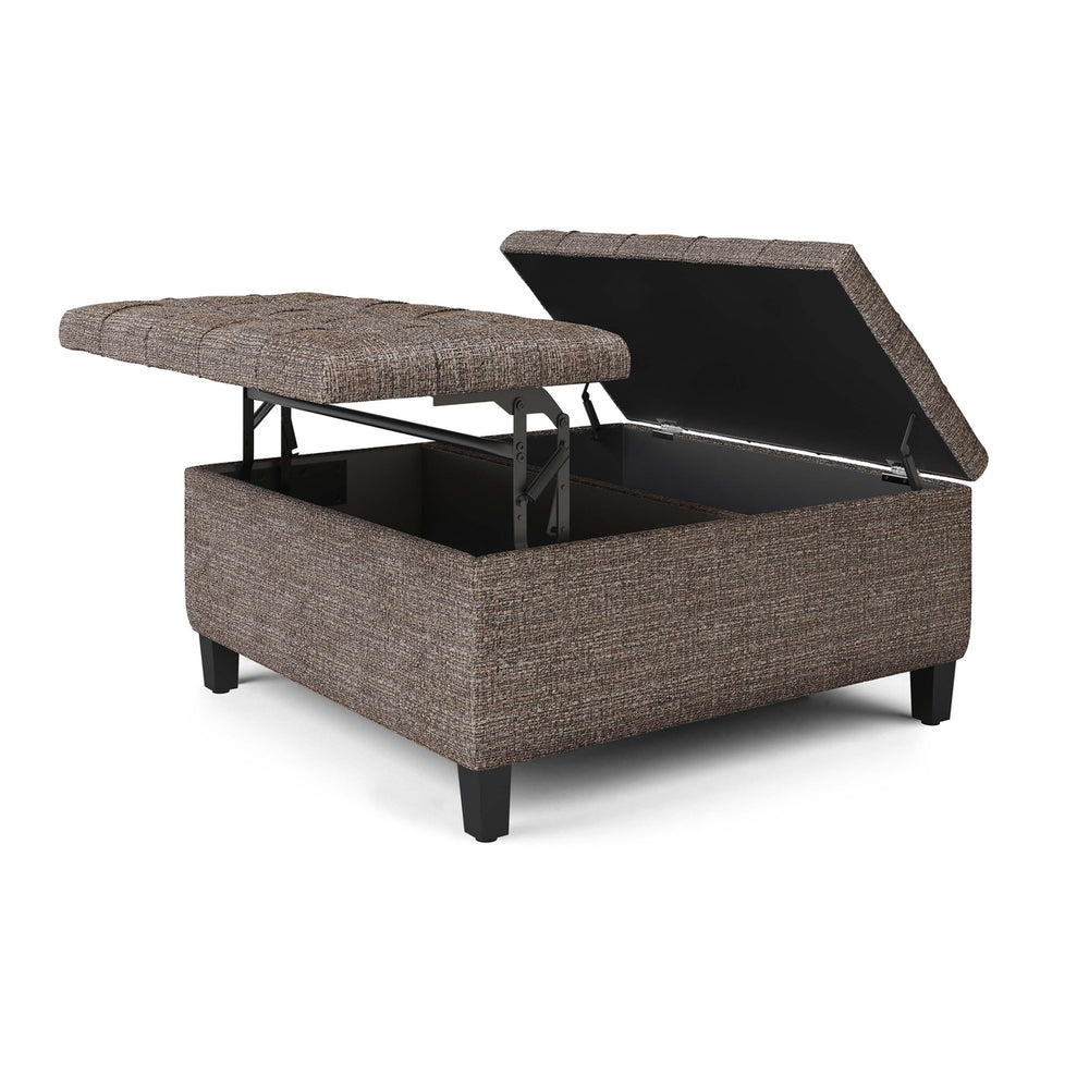 Harrison Coffee Table Ottoman in Tweed Image 2