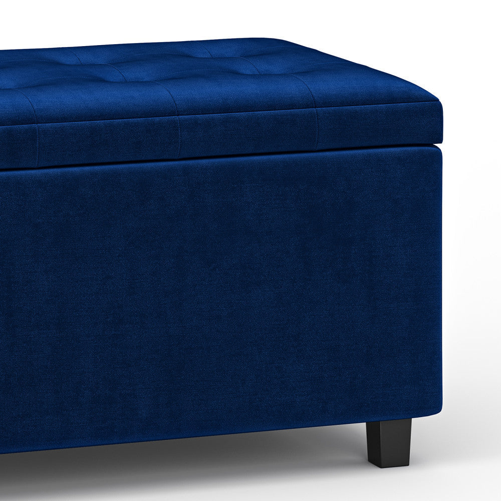 Cosmopolitan Storage Ottoman Velvet Fabric 33.5in Rectangular Tufted Design Image 6