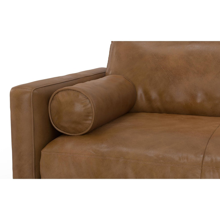 Morrison Leather Sectional Sofa L-Shaped Right Facing Chaise Top Grain Leather Image 5