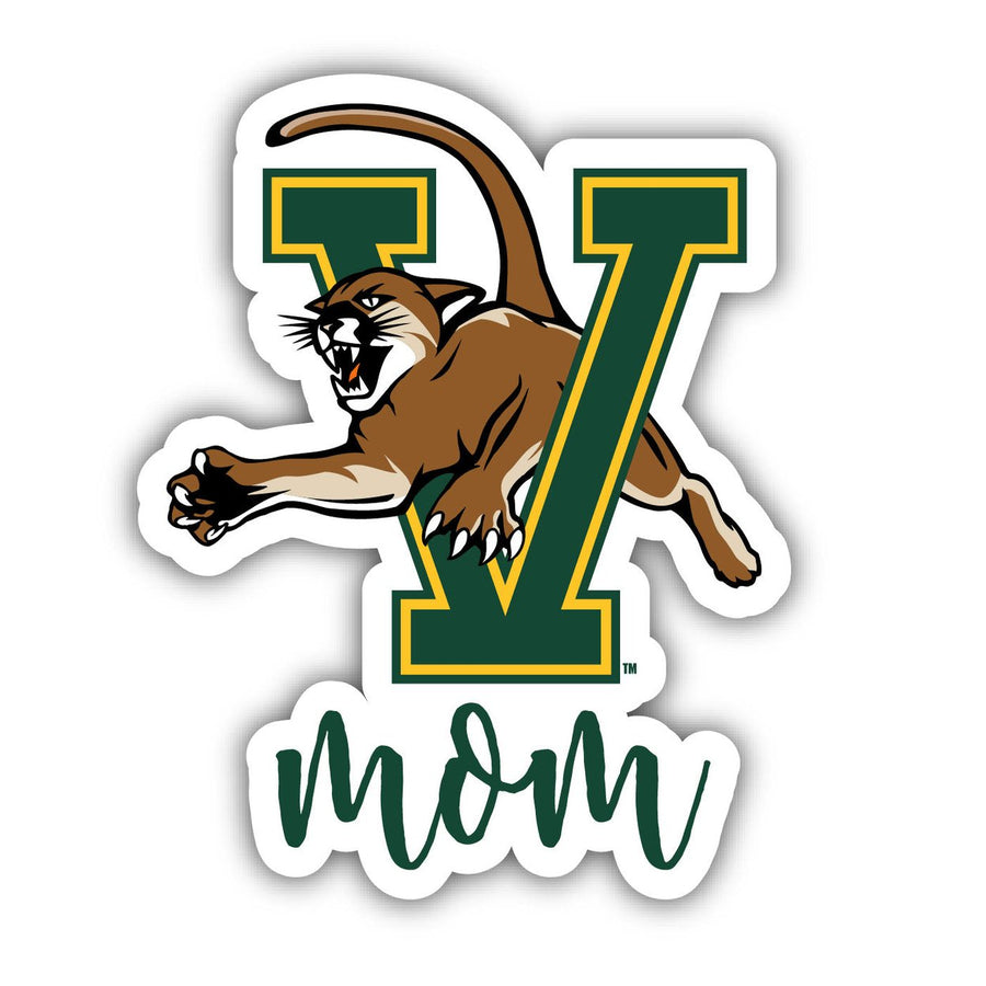 Vermont Catamounts 4-Inch Proud Mom Vinyl Decal Sticker Officially Licensed Collegiate Product Image 1