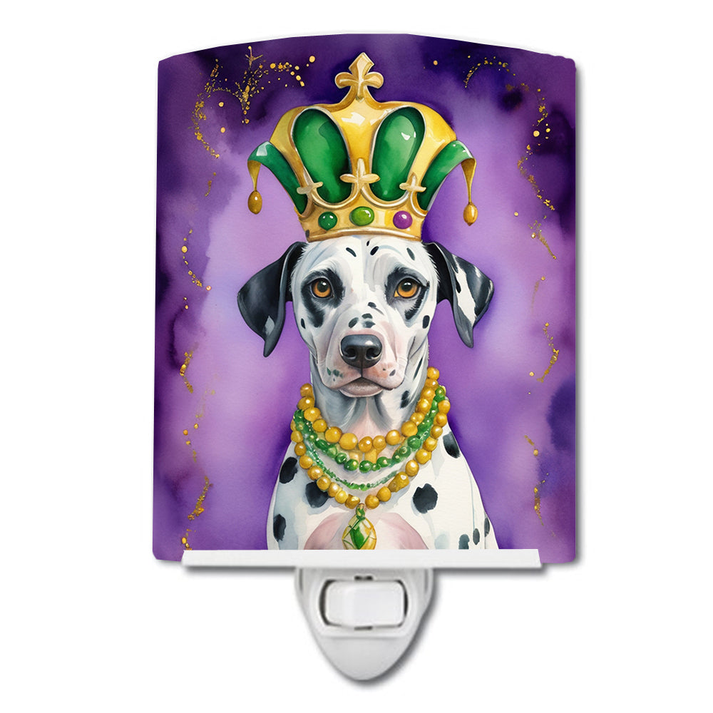 Dalmatian King of Mardi Gras Ceramic Night Light Image 1