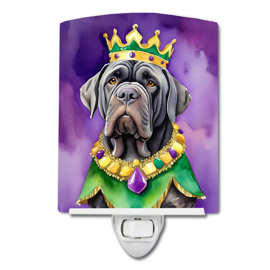 Neapolitan Mastiff King of Mardi Gras Ceramic Night Light Image 1
