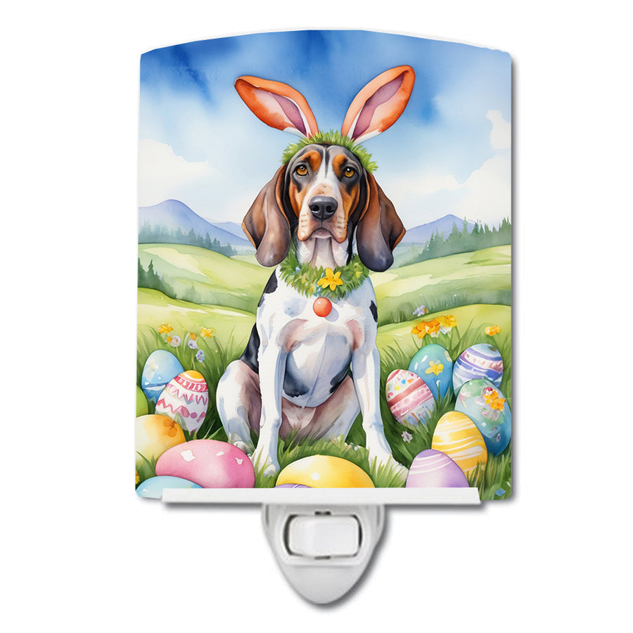 American English Coonhound Easter Egg Hunt Ceramic Night Light Image 1