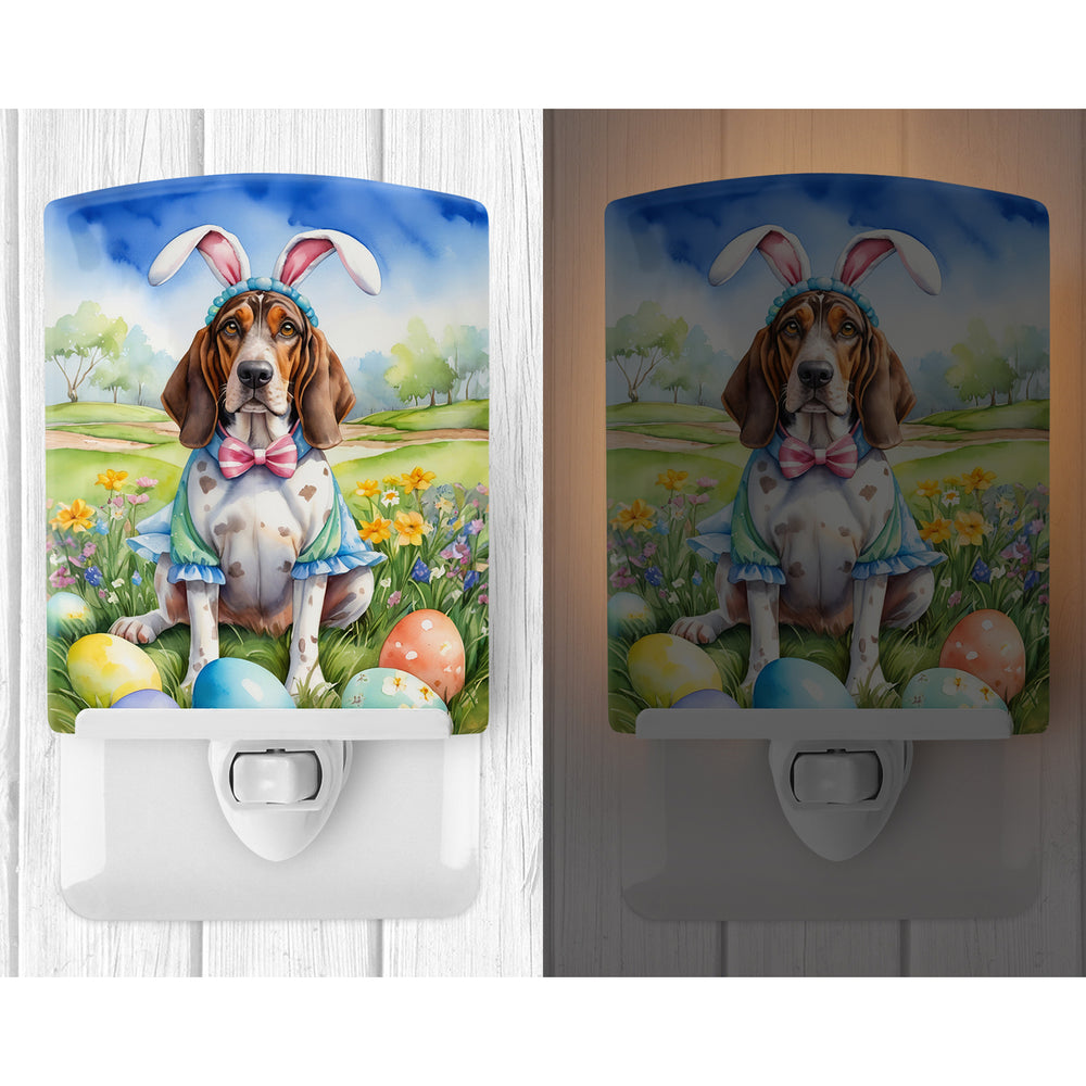 American English Coonhound Easter Egg Hunt Ceramic Night Light Image 2